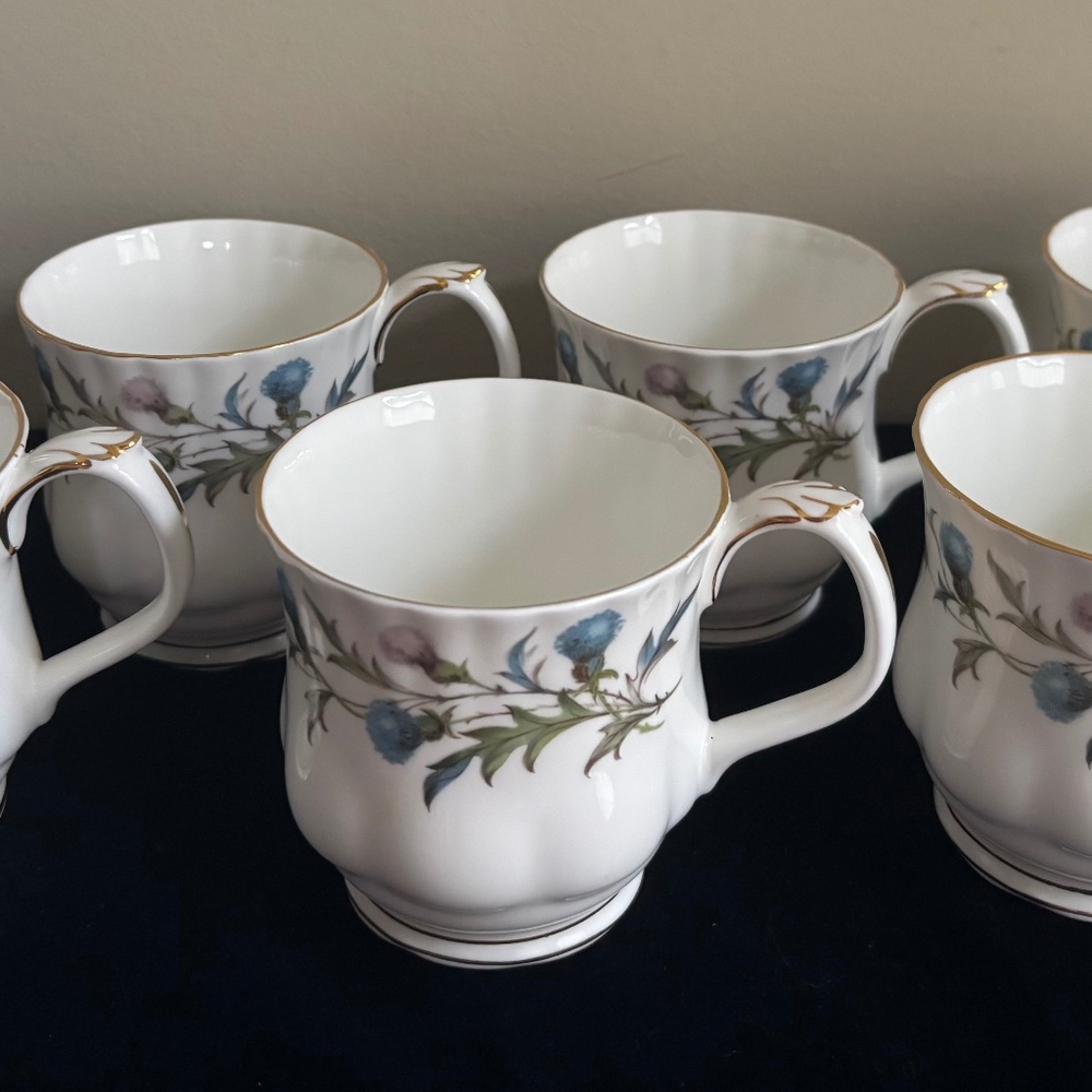 Six Royal Albert Brigadoon Coffee Mugs - Picture 4 of 4